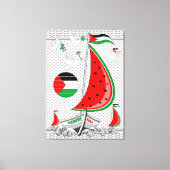 Vrijheid Global Sumud Flotilla boten naar Gaza Canvas Afdruk (Voorkant)
