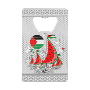 Vrijheid Global Sumud Flotilla boten naar Gaza Creditkaart Flessenopener