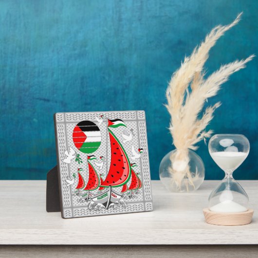 Vrijheid Global Sumud Flotilla boten naar Gaza Fotoplaat (Insitu)