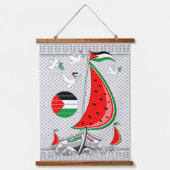 Vrijheid Global Sumud Flotilla boten naar Gaza Hangend Wandkleed (Voorkant)