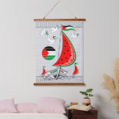 Vrijheid Global Sumud Flotilla boten naar Gaza Hangend Wandkleed (Slaapkamer)