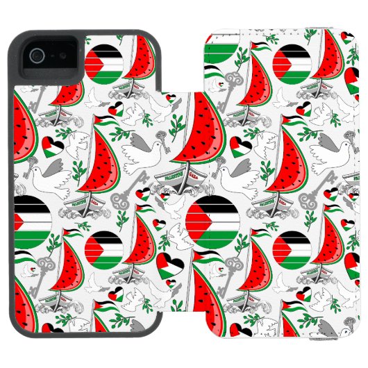 Vrijheid Global Sumud Flotilla boten naar Gaza Incipio iPhone Portemonnee Hoesje (Agenda Open)