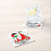 Vrijheid Global Sumud Flotilla boten naar Gaza Kartonnen Onderzetters (Insitu)