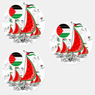 Vrijheid Global Sumud Flotilla boten naar Gaza Labels