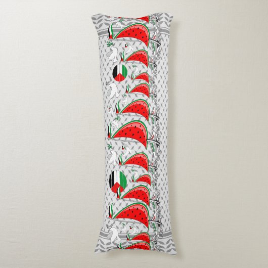 Vrijheid Global Sumud Flotilla boten naar Gaza Lichaamskussen (Voorkant Verticaal)