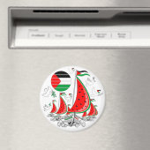 Vrijheid Global Sumud Flotilla boten naar Gaza Magneet (Insitu (Vaatwasser))