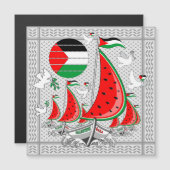 Vrijheid Global Sumud Flotilla boten naar Gaza Magnetische Uitnodiging (Voorkant / Achterkant)