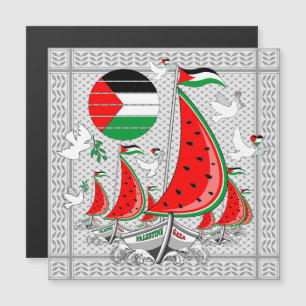 Vrijheid Global Sumud Flotilla boten naar Gaza Magnetische Uitnodiging