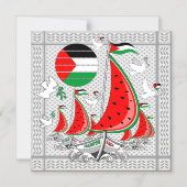 Vrijheid Global Sumud Flotilla boten naar Gaza Magnetische Uitnodiging (Voorkant)