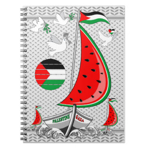 Vrijheid Global Sumud Flotilla boten naar Gaza Notitieboek