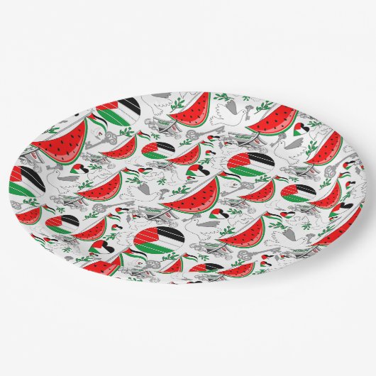 Vrijheid Global Sumud Flotilla boten naar Gaza Papieren Bordje (Gekanteld)