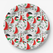 Vrijheid Global Sumud Flotilla boten naar Gaza Papieren Bordje (Voorkant)