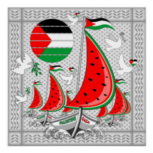 Vrijheid Global Sumud Flotilla boten naar Gaza Perfect Poster