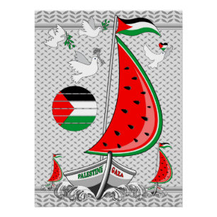 Vrijheid Global Sumud Flotilla boten naar Gaza Perfect Poster