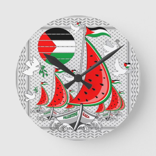 Vrijheid Global Sumud Flotilla boten naar Gaza Ronde Klok (Voorkant)