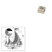 Vrijheid Global Sumud Flotilla boten naar Gaza Rubberstempel (Gestempeld)