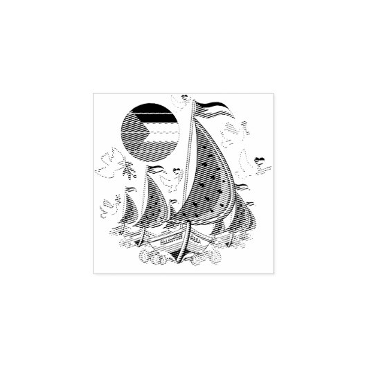 Vrijheid Global Sumud Flotilla boten naar Gaza Rubberstempel (Afrduk)