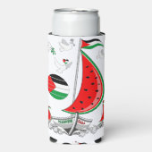 Vrijheid Global Sumud Flotilla boten naar Gaza Seltzer Blikjeskoeler (Seltzer Voorkant)