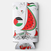 Vrijheid Global Sumud Flotilla boten naar Gaza Seltzer Blikjeskoeler (Achterkant)