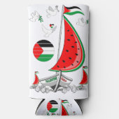 Vrijheid Global Sumud Flotilla boten naar Gaza Seltzer Blikjeskoeler (Voorkant)