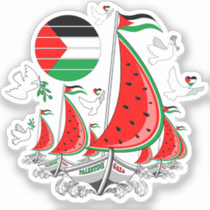 Vrijheid Global Sumud Flotilla boten naar Gaza Sticker
