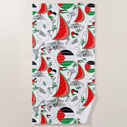 Vrijheid Global Sumud Flotilla boten naar Gaza Strandlaken (Voorkant)