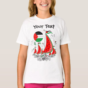 Vrijheid Global Sumud Flotilla boten naar Gaza T-shirt