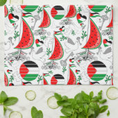 Vrijheid Global Sumud Flotilla boten naar Gaza Theedoek (Gevouwen)