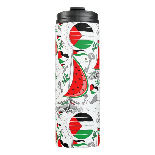 Vrijheid Global Sumud Flotilla boten naar Gaza Thermosbeker (Voorkant)