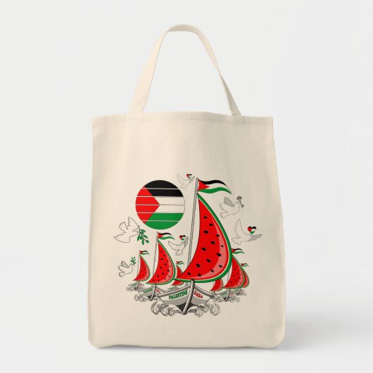 Vrijheid Global Sumud Flotilla boten naar Gaza Tote Bag (Voorkant)