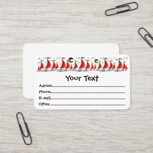 Vrijheid Global Sumud Flotilla boten naar Gaza Visitekaartje (Voorkant / Achterkant in situ)