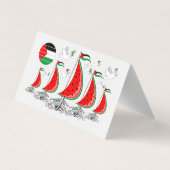 Vrijheid Global Sumud Flotilla boten naar Gaza Visitekaartje (Achterkant)