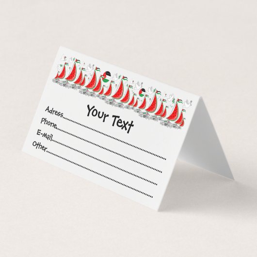 Vrijheid Global Sumud Flotilla boten naar Gaza Visitekaartje (Voorkant)