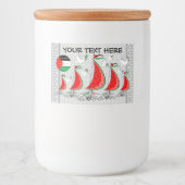 Vrijheid Global Sumud Flotilla boten naar Gaza Voedselcontainer Etiket (Voorkant)