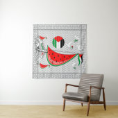 Vrijheid Global Sumud Flotilla boten naar Gaza Wandkleed (In Situ (horizontaal))