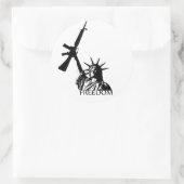 Vrijheid - Heb je pistolen? (Groot) Ronde Sticker (Tas)