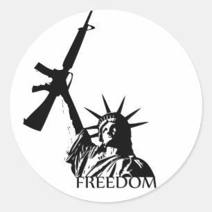Vrijheid - Heb je pistolen? Ronde Sticker