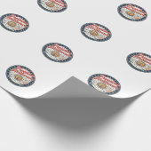 Vrijheid Hittegolf Patriottisch Patriottisch Weer Cadeaupapier (Hoek)