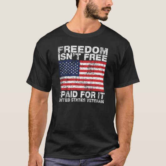 Vrijheid Ik heb ervoor betaald - Amerikaanse veter T-shirt (Voorkant)