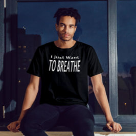  vrijheid Ik wil gewoon een typografie ademen T-shirt