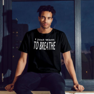  vrijheid Ik wil gewoon een typografie ademen T-shirt