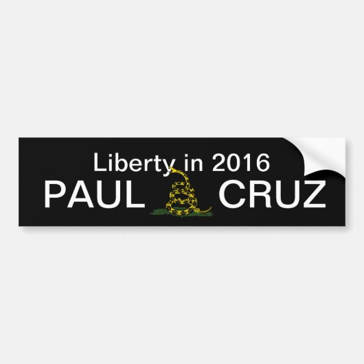 Vrijheid in 2016 Paul Cruz Bumpersticker (Voorkant)
