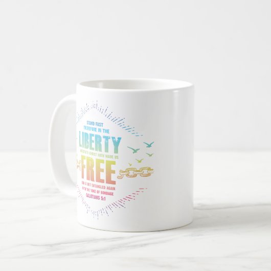 Vrijheid in Christus Galaten 5 Mok (Voorkant links)