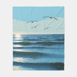 Vrijheid in de Blauwe Oceaan Fleece Deken