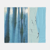 Vrijheid in de Blauwe Oceaan Fleece Deken (Voorkant (Horizontaal))