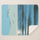 Vrijheid in de Blauwe Oceaan Sherpa Deken (Voorkant (horizontaal))