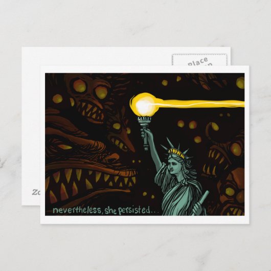 Vrijheid in duisternis, maar ze hield vol briefkaart (Voorkant / Achterkant)