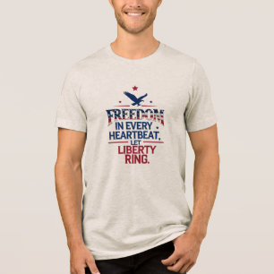 Vrijheid in elke hartslag T-shirt - Bella + Canvas