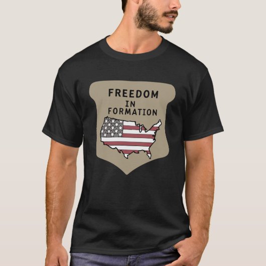 Vrijheid in formatie - Unity in Motion T-shirt (Voorkant)