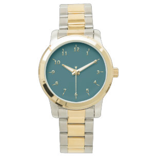 Vrijheid in groen en goud horloge